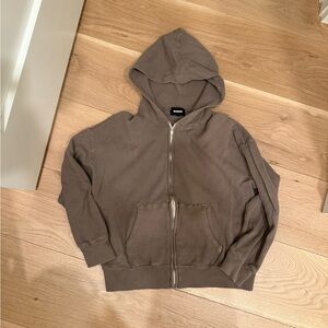 Monrow sz Small thermal zip up hoodie